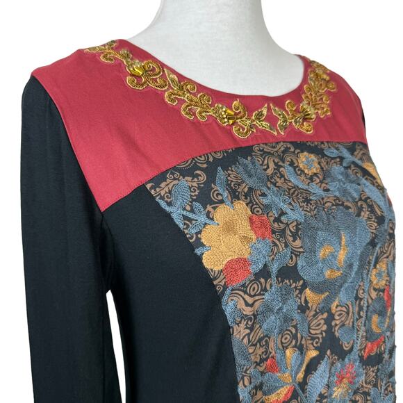 Soft Surroundings | NWT Icon Sultana Sequin Embellished Long Sleeve Maxi Dress - Picture 6 of 16